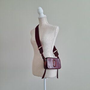 Marc Jacobs Snapshot DTM Crossbody Wine Burgundy Red Leather Camera Bag Oxblood